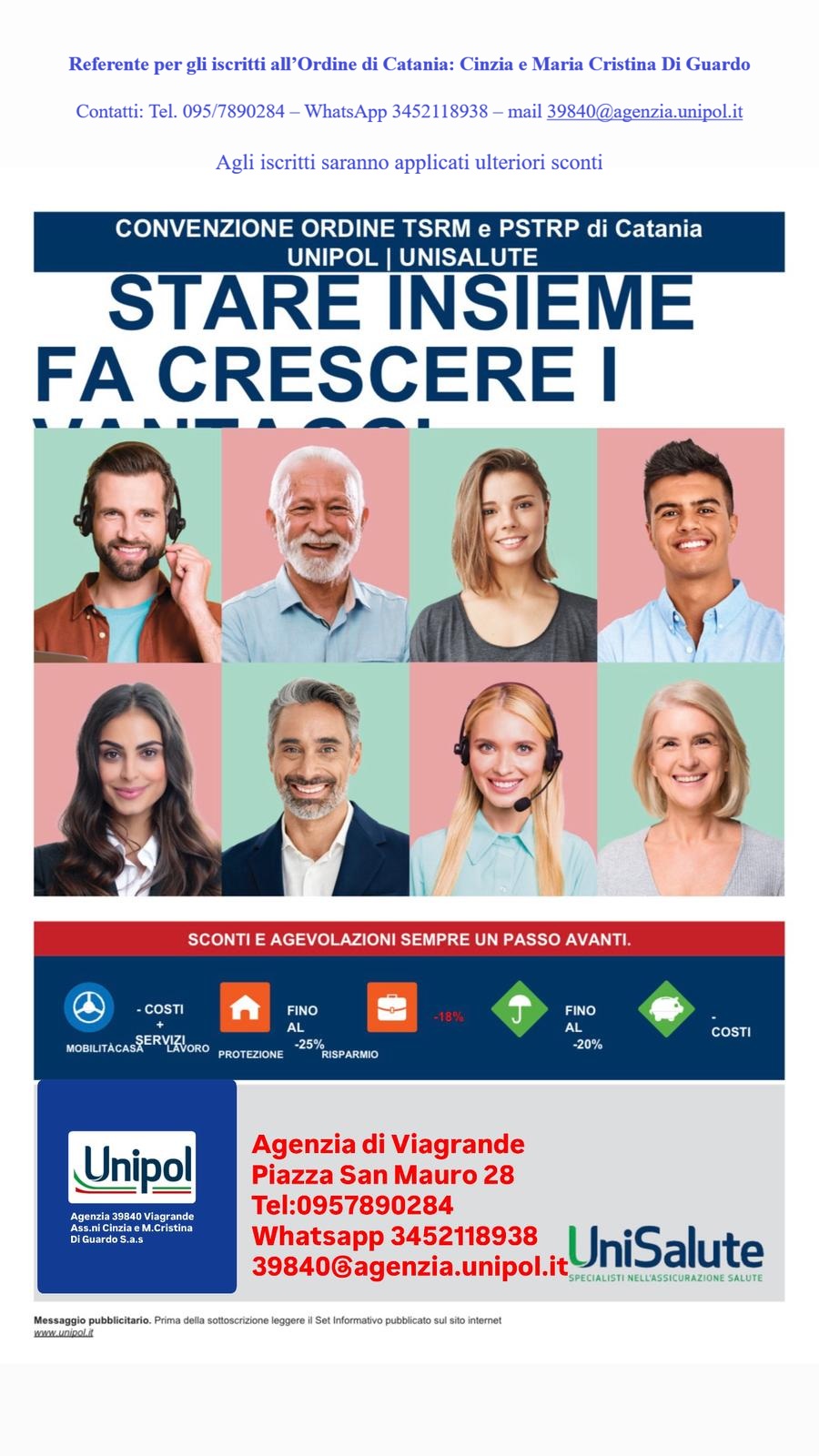 Convenzione Assicurazione UNIPOL Ordine TSRM e PSTRP di Catania